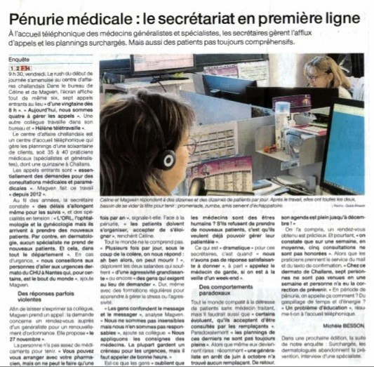 pénurie de médecins sur Challans